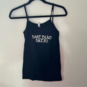 vintage novelty y2k funny graphic Black biker Fitted Camisole Top size large